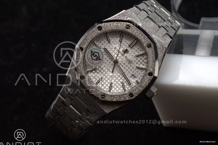 Oak Affordable 1:1 Textured 1033 15454 SS Frosted Super White SA3120 Bracelet Dial SS Edition APSF Royal Best Clone 37mm On 0713